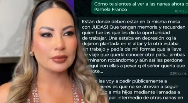 Pamela López comentó que apoyó a sus dos nanas y ahora pasan tiempo con Judas.