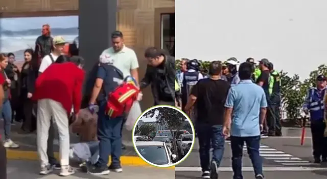 Video muestra pelea con pistola de gas en Jockey Plaza. Video muestra pelea con pistola de gas en Jockey Plaza.
