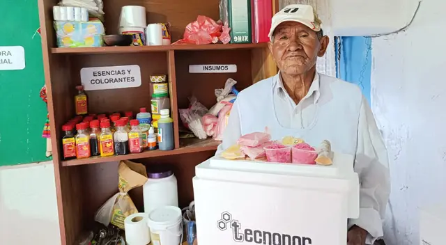 Usuario de Pensión 65 triunfa con sus helados en Puno.