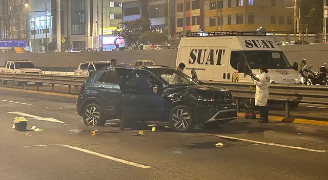 Dos delincuentes terminaron abatidos tras feroz balacera con la PNP en la Vía Expresa.