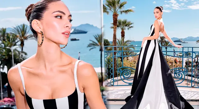 Natalie Vértiz DESLUMBRA en su paso por el Festival de Cannes con DIVINO vestido de Hollywood
