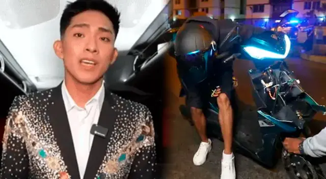 Vocalista de La Bella Luz, Oscar Junior, sufre ACCIDENTE y choca en moto EN VIVO mientras hacía transmisión en Kick