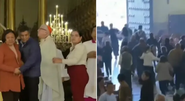 Catedral de Lima vivió momentos de pánico tras potente sismo de 6.1 en plena liturgia.