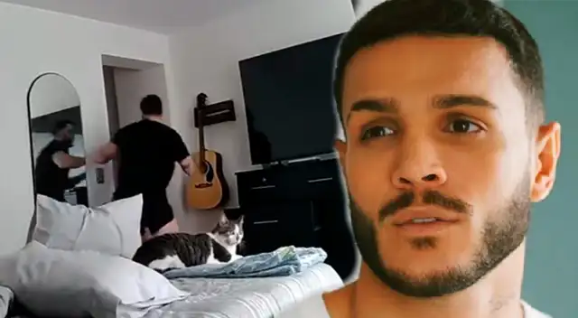 Mario Irivarren revela las cámaras de seguridad de su casa.