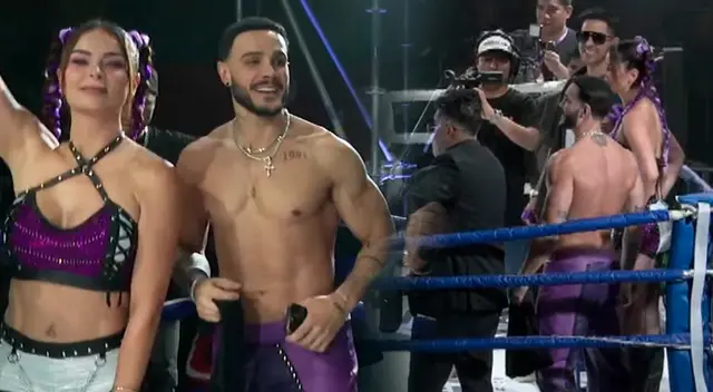 Mario Irivarren y Laura Spoya aparecieron en el Celebrity Combat.