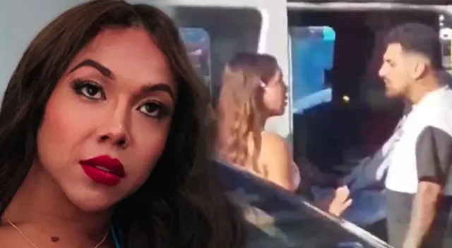 Magaly Tv La Firme mostró unas imágenes de Dayanita discutiendo con su novio.