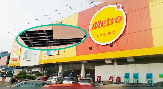 Parte del techo de METRO colapsa y supermercado fue clausurado temporalmente en Plaza Lima Sur