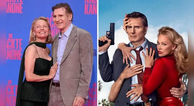 Liam Neeson y Pamela Anderson protagonizan el reebot de 'The Naked Gun'. Foto: composición EP Liam Neeson y Pamela Anderson protagonizan el reebot de 'The Naked Gun'. Foto: composición EP