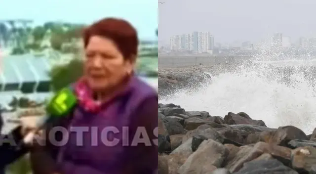 Una mujer no pudo ocultar su asombro ante la posible llegada de un tsunami al territorio peruano y, lejos de evacuar, decidió presenciar el fenómeno junto a su nieto en una zona vulnerable.