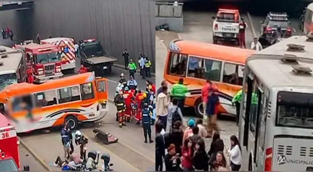 Bus del Metropolitano y cúster, identificado como 'El anconero', chocaron en plean estación Dos de mayo