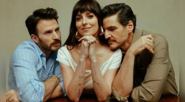 Chris Evans, Dakota Johnson y Pedro Pascal protagonizarán una comedia romántica. Foto: Sony Pictures Chris Evans, Dakota Johnson y Pedro Pascal protagonizarán una comedia romántica. Foto: Sony Pictures