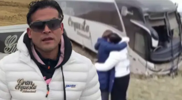 Karla Tarazona y Christian Domínguez se pronuncian sobre accidente de Gran Orquesta Internacional.