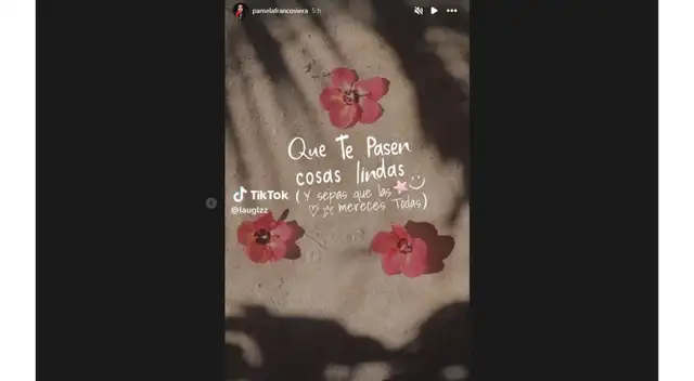 Mensaje de Pamela Franco. Fuente: Instagram.