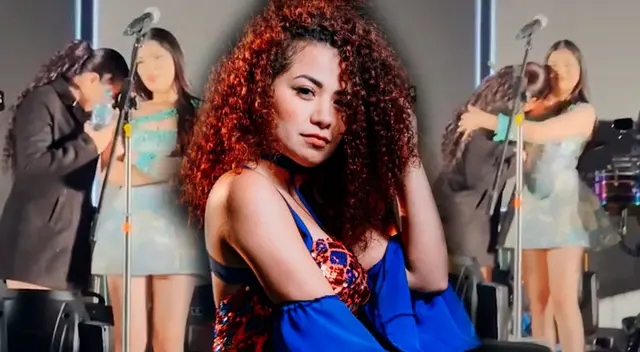 Ana Lucía Urbina la pasó mal en concierto.