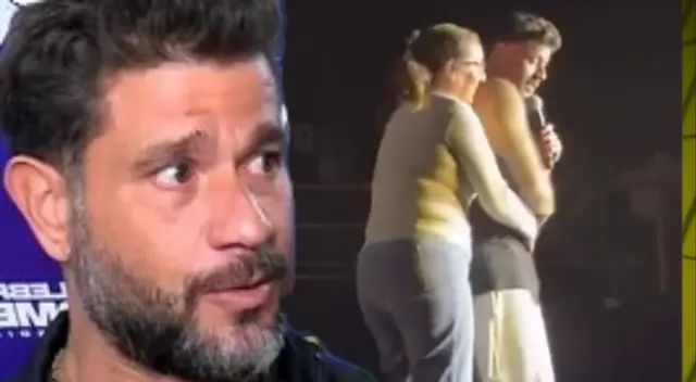 Yaco Eskenazi se sorprende con actitud de fanática sobre el escenario.