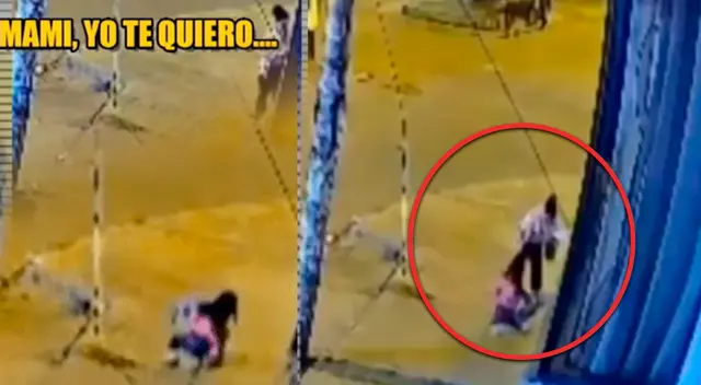 Menor de edad era maltratada por su madre en la vía pública, pese a súplicas de la menor.