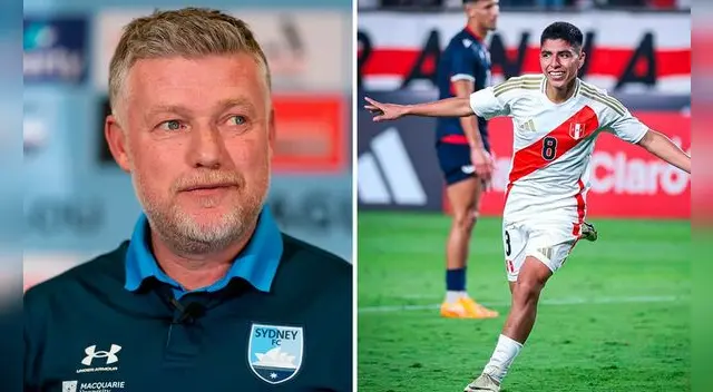 El entrenador del Sydney FC declaró sobre Piero Quispe. Foto: Sydney FC