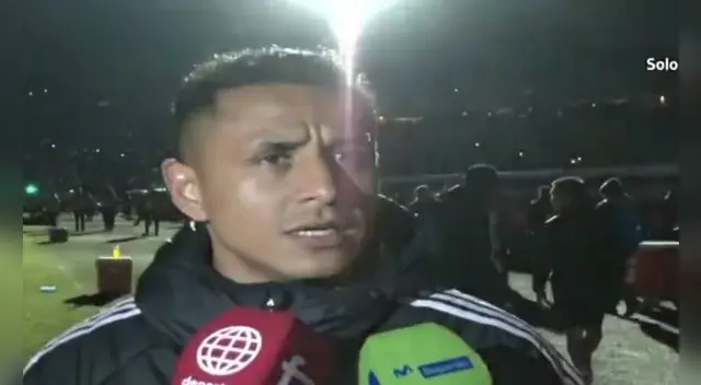 Yoshimar Yotún declaró ante los medios peruanos tras la goleada ante Uruguay. Foto: Movistar Deportes