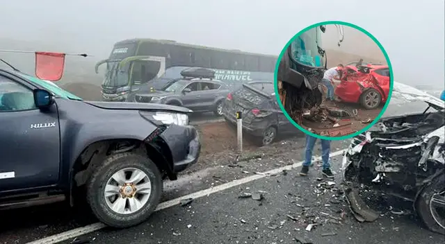 Fatal accidente en carretera Pasamayo: al menos 14 vehículos chocan en cadena en la vía Panamericana Norte Fatal accidente en carretera Pasamayo: al menos 14 vehículos chocan en cadena en la vía Panamericana Norte