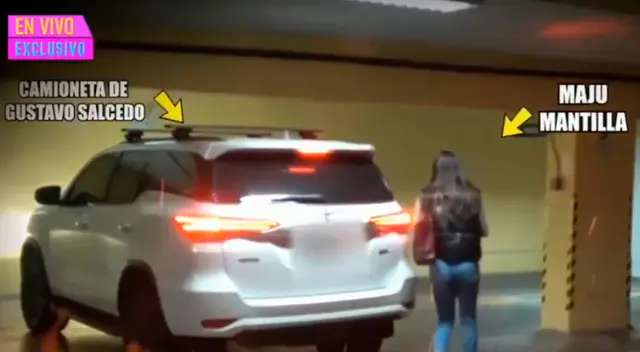 Maju Mantilla y Gustavo Salcedo AMPAYADO juntos en camioneta tras escándalo por presunta infidelidad Maju Mantilla y Gustavo Salcedo AMPAYADO juntos en camioneta tras escándalo por presunta infidelidad
