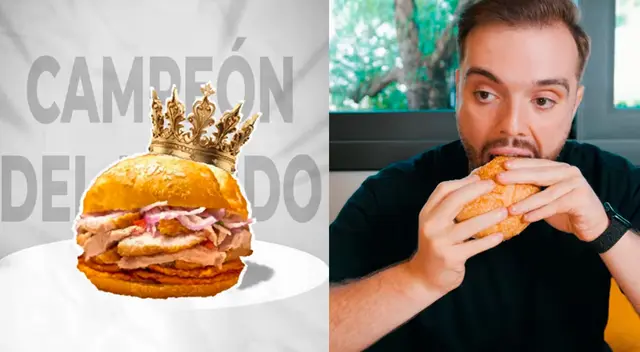 Ibai Llanos probó finalmente el pan con chicharrón tras el éxito de su Mundial de desayunos