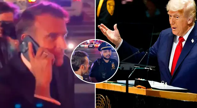 Emmanuel Macron no pudo seguir su camino en Nueva York por el intenso marco de seguridad por la presentación de Trump ante la ONU Emmanuel Macron no pudo seguir su camino en Nueva York por el intenso marco de seguridad por la presentación de Trump ante la ONU