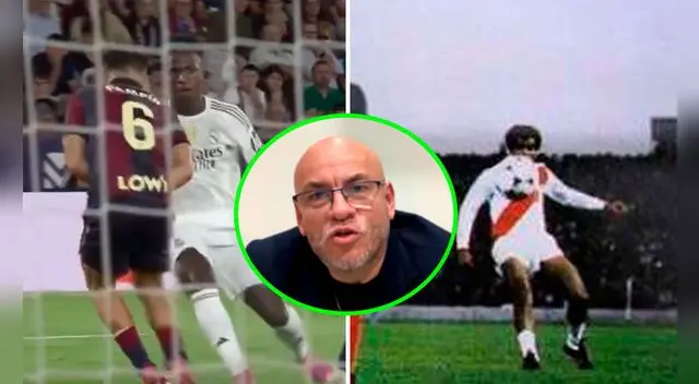 Peter Arévalo comparó el gol de Vinícius Júnior con el de Teófilo Cubillas. Foto: composición EP ESPN/A Presión