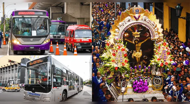 Transporte para la procesión del Señor de los Milagros: rutas, horarios y costos. Transporte para la procesión del Señor de los Milagros: rutas, horarios y costos.