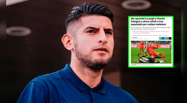 Carlos Zambrano sumó su sexta expulsión en el año defendiendo a Alianza Lima. Foto: composición EP