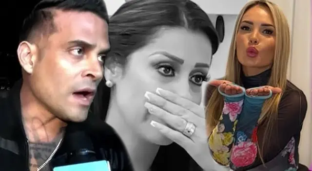 Christian Domínguez fue ampayada con Mary Moncada en su 'auto rana'.