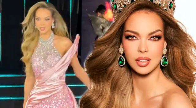 Miss Grand Perú casi se cae durante su pasarela.