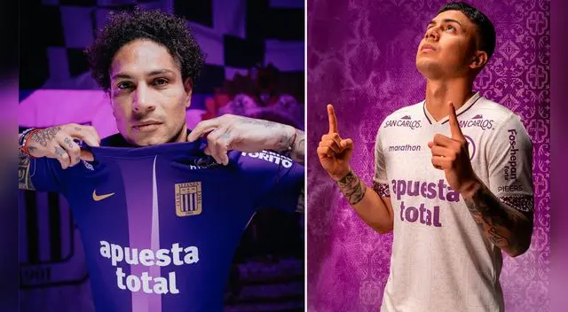 Alianza Lima y Universitario presentaron sus camisetas moradas en homenaje al Señor de los Milagros. Foto: composición EP