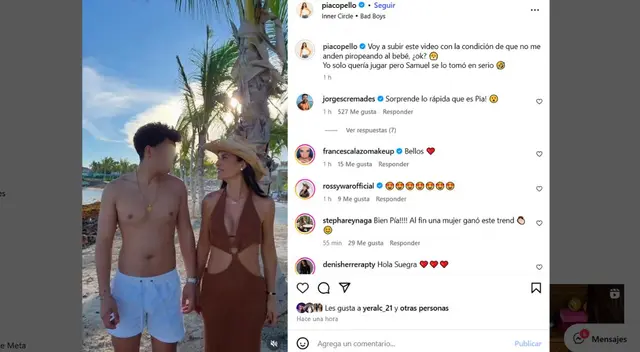 Publicación de María Pía Copello con su hijo. Fuente: Instagram.