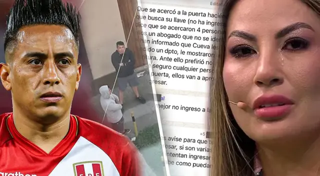 Filtran  FOTOS y CHATS del momento en el que hombres llegaron a APROPIARSE del departamento de Pamela López que Christian Cueva les vendió
