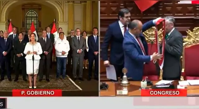 Usuarios captaron el momento en que Dina Boluarte daba su mensaje a la Nación, el cual no pudo culminar