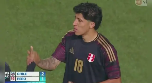 Matías Lazo convirtió el tanto de la victoria de Chile en el amistoso internacional. Foto: captura/América TV