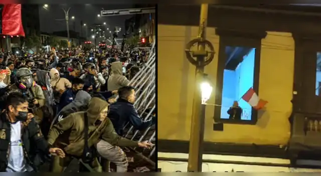 Señor de la tercera edad sale a su balcón con bandera de Perú en respaldo a la marcha del 15 de octubre