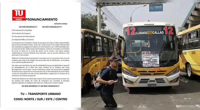 Gremios de transporte confirman apagado de motores para este viernes 17 de octubre.