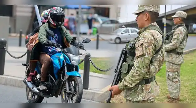 Motos no podrán circular con dos personas en ella durante estado de emergencia