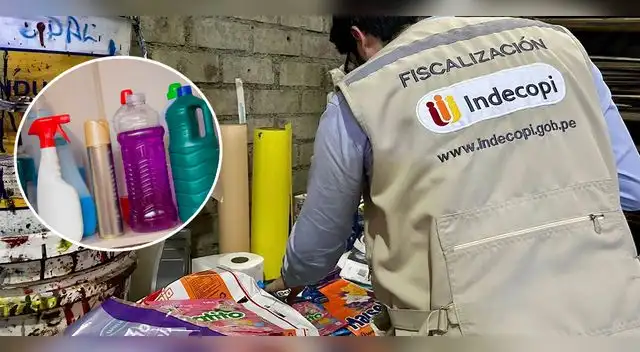 Indecopi y la Policía intervinieron una fábrica que falsificaba productos de limpieza