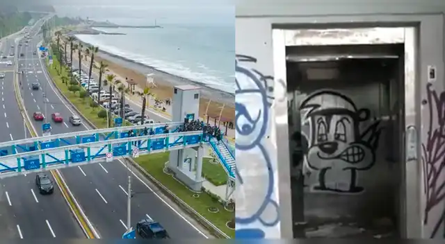 Municipalidad de Lima inauguró ascensores en la Costa Verde, pero hoy están inoperativos y convertidos en ruinas Municipalidad de Lima inauguró ascensores en la Costa Verde, pero hoy están inoperativos y convertidos en ruinas