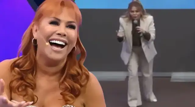Magaly Medina se ríe de Gisela Valcárcel en conferencia.