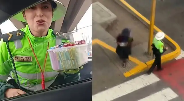 Policía protagoniza noble gesto al ayudar a anciana a vender sus caramelos en San Borja: "Todavía hay buenas personas" Policía protagoniza noble gesto al ayudar a anciana a vender sus caramelos en San Borja: "Todavía hay buenas personas"