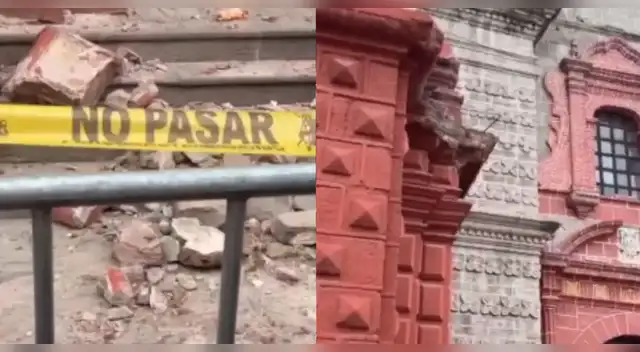 Desplome de cornisa en iglesia de Ayacucho deja una mujer fallecida y múltiples heridos