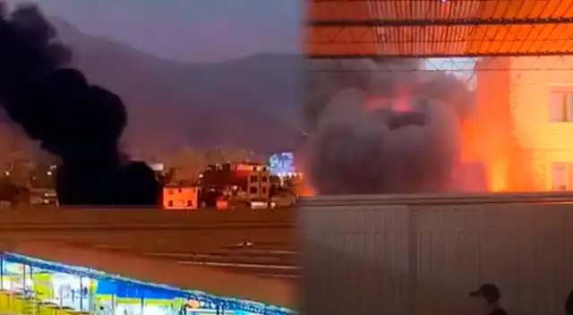 Comas: Reportan incendio de gran magnitud a unos pasos del mercado Unicachi Comas: Reportan incendio de gran magnitud a unos pasos del mercado Unicachi