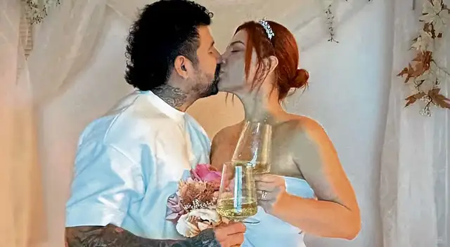 Milena Zárate tuvieron una boda simbólica en Estados Unidos.  