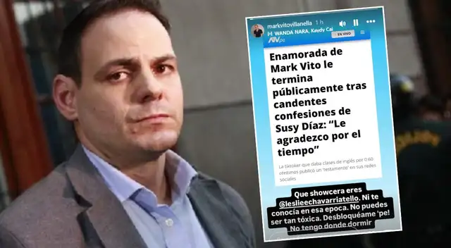 Mark Vito pide a su ex que lo desbloquee.