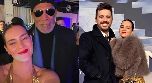 Jesús Alzamora y María Paz estuvieron en avant premier de Nada es lo que parece 3, donde actúa Morgan Freeman.