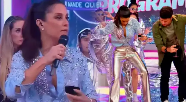 Lujoso outfit de María Pía Copello para el concierto de Shakira es ARRUINADO con vino EN VIVO