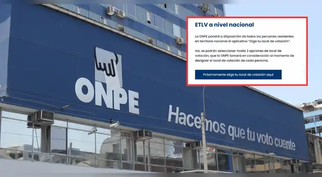 ONPE revela la fecha en la que los ciudadanos podrán seleccionar su local de votación.